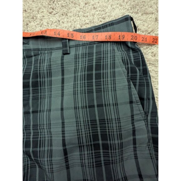 Mens Izod Plaid Flat-Front Golf Shorts Size 38 Gray & Black Preppy-lp1 - Picture 6 of 10
